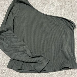 One shoulder long sleeve